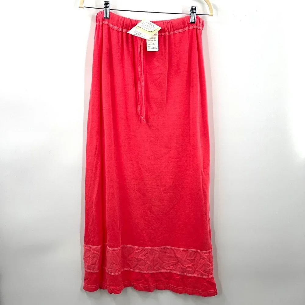 NEW vintage y2k Fresh Produce AHRSK baby rib skirt maxi boho‎ fairy coastal pink